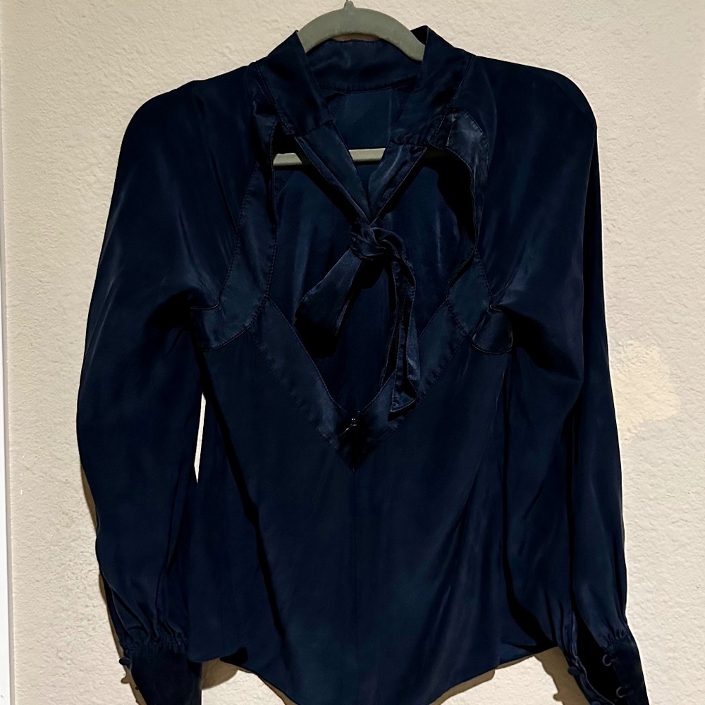 Cinq A Sept Silk Tie Top